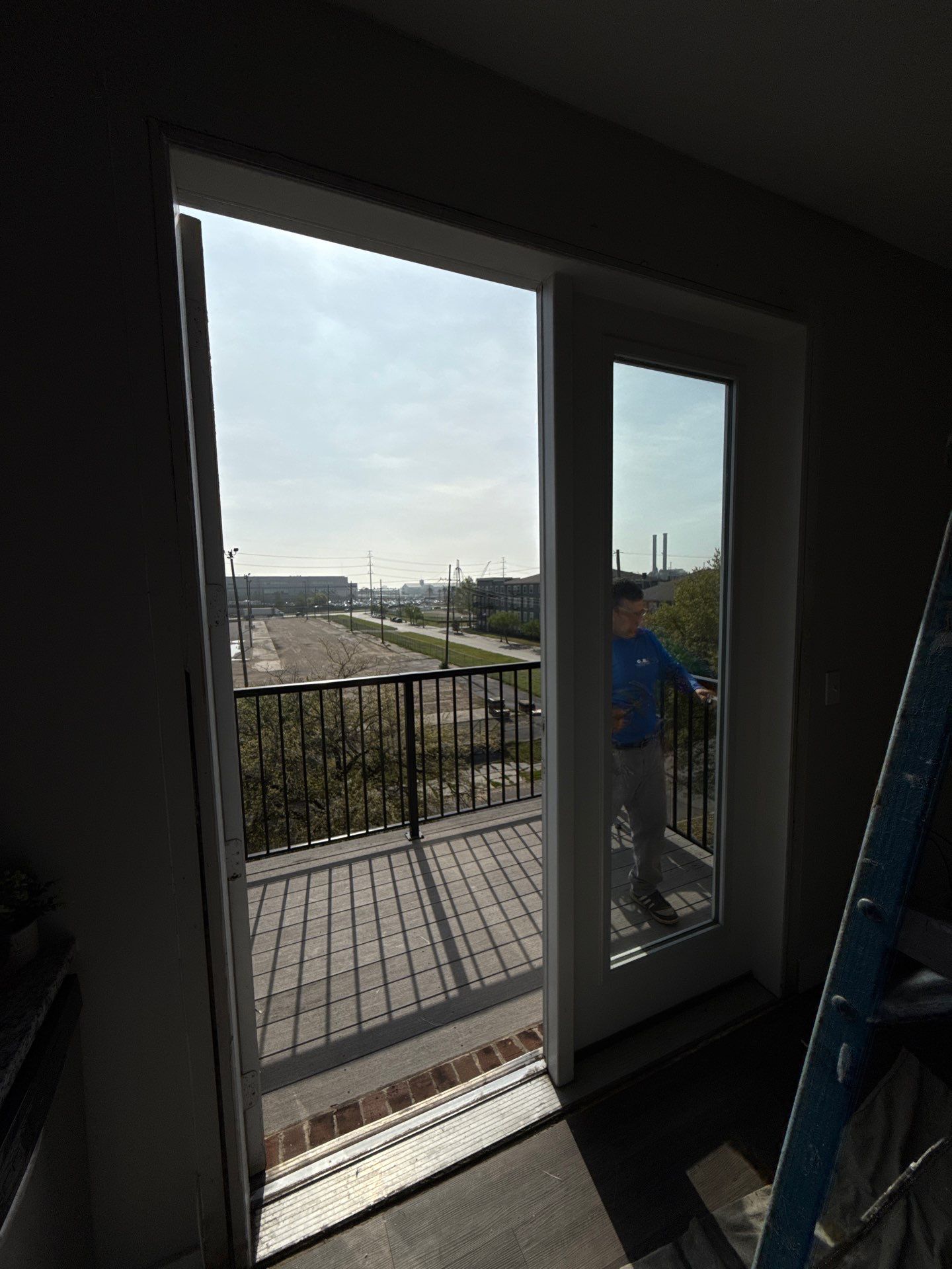 Original French doors from interior space